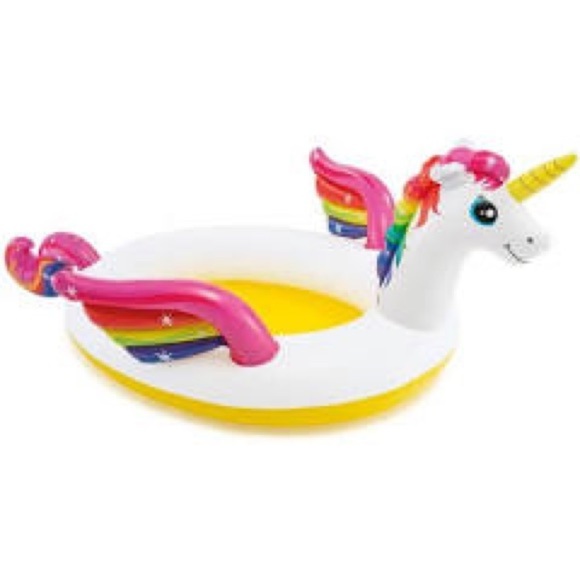 Mystic Unicorn Inflatable Spray Kiddie Pool  107” x 76” x 41” - Picture 1 of 3
